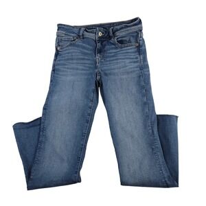 American Eagle Outfitters Womens Kick Boot Jeans Blue Next  Distressed Size 4